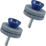 2 aff�teurs de lame de tondeuse � gazon double couche, �sistant � l'usure adapt� � la plupart des perceuses ...