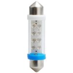2 ampoules led navette c5w 12v 0. 72w 41mm bleue