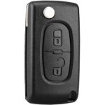 2 boutons, ce0536) 2 boutons coque cl compatible ce0536 cl  rabat pliable pour peugeot 207 307 308 ...