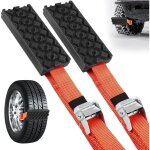 2 cha�nes � neige en caoutchouc, plaques de traction pour pneus, bandes antid�rapantes pour pneus de ...