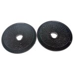 2 filtres charbon best type 190 190x25 mm (50294785006 9029000000) hotte airlux, arthur martin, arthur ...