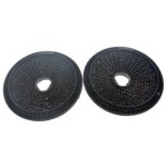 2 filtres charbon best type 190 190x25 mm (50294785006 9029000000) hotte airlux, arthur martin, arthur ...
