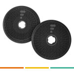 2 filtres charbon best type 190 190x25 mm (50294785006 9029000000) hotte airlux, arthur martin, arthur ...