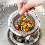 2 filtre evier cuisine, grille evier cuisine avec poign�e de transport, acier inoxydable bonde evier ...