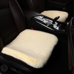 2 housse de si�ge de voiture avant universelle, coussins de si�ge de voiture en velours imitation fourrure ...