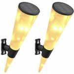 2 jeux lampe solaire exterieur tanche sans fil applique murale decoration eclairage lumire blanche ...