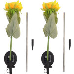 2 lampes solaires sunflower ip65 �tanches, faible consommation d'�nergie, lampes solaires d�coratives ...