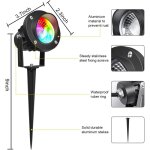 2 packs 25w rgb spot led ext�rieur avec piquet �clairage ext�rieur led � piquer lampe jardin �tanche ...