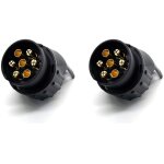 2 pack 7 / 13 adaptateur prise remorque 7 vers 13 broches connecteur fiche attelage 7 pole a 13 pin pour ...
