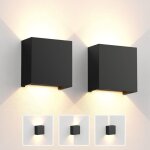 2 pack applique murale interieur 6w 10�10�5cm angle de faisceau r�glable led applique int�rieur d�corative ...