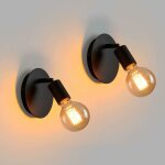 Ikodm - 2 pack applique murale intrieur rtro edison lampe murale rotative 360vintage clairage mural ...