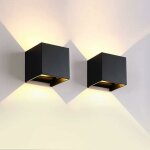 Comely - 2 pack applique murale led exterieur, 12w appliques murales interieures avec angle r�glable ...