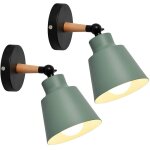 2 packs appliques murales vintages industrielles plafonniers luminaires e27 en mtal rglable lampe murale ...