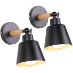 2 packs appliques murales vintages industrielles plafonniers luminaires e27 en m�tal r�glable lampe murale ...