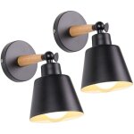 2 packs appliques murales vintages industrielles plafonniers luminaires e27 en mtal rglable lampe murale ...