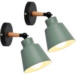 2 packs appliques murales vintages industrielles plafonniers luminaires e27 en mtal rglable lampe murale ...