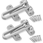 2 pack entrebailleur de s�curit� porte acier fen�tre garde verrou porte d'entr�e sans cha�ne loquet de ...