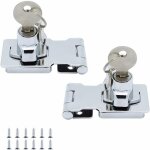 (2 pack) moraillon de verrouillage en mtal 4inch boulon de porte loquet boucle avec cadenas et cl - ...