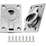 2 pack poign�e de trappe cach� poign�es bateau en acier inoxydable anneau de levage meubles avec vis ...