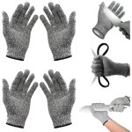 2 paires gants anti coupure, gants r�sistants aux coupures, gant anti coupure cuisine de protection de ...