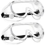 2 paires de lunettes de s�curit� transparentes avec lentilles anti bu�e protection lat�rale et protection ...