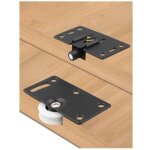 2 paires roulettes en nylon pour porte coulissante 33 mm