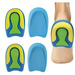 2 paires de talonnettes en gel de silicone, talonnette epine calcaneenne gel grandissante orthop�dique ...