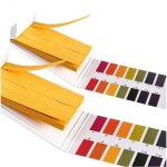 2 paquets de 160 bandelettes de test de ph avec compte - gouttes en plastique, papier de test de l'eau ...