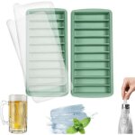 2 paquets bacs � gla�ons en silicone, faciles � lib�rer, empilables avec couvercle, 10 cavit�s, certifi� ...