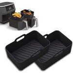 2 paquet moule air fryer, accessoire air fryer pour ninja af400 451 double stack 9. 5l, airfryer moule ...