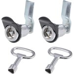 Csparkv - 2 paquet serrure triangle came longue cls argent
