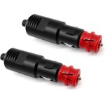 2 pcs 12v / 24v prise allume - cigare fiche universelle avec fusible 8a, allume - cigare connecteur de ...
