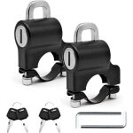 2 pcs antivol de casque universel avec cl�s, alliage d'aluminium verrouillage de casque, antivol casque ...