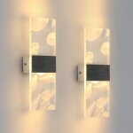 Goeco - 2 pcs applique intrieure12w, 3000k lumire blanche chaude applique led intrieur plume acrylique, ...