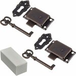 2 pcs armoire serrure antique serrure meubles d�coratifs serrure avec cl�, antique quartet classique ...