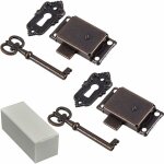 2 pcs armoire serrure antique serrure meubles d�coratifs serrure avec cl�, antique quartet classique ...