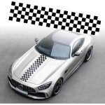 2 pcs autocollant de bande de capot de voiture universels auto racing body side stripe decal jupe de ...