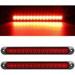 2 pcs barre de feux arri�re de frein de remorque 12v 15 led, feux arri�re �tanches, feux de circulation, ...