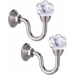 2 pcs cristal crochet classique embrasse mont sur un socle en mtal tassel rideau accessoires hanger ...