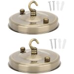 2 pcs fer lustre suspendu plaque crochet plafonnier auvent cage oiseaux lanterne crochet cristal lampe ...