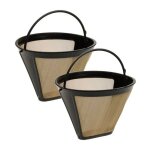 2 pcs filtre cafetiere en acier dor 304 10cm 100 mailles filtre  caf permanent antirouille goutteur ...