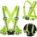 2 pcs gilet r�fl�chissante elastique taille ajustable, gilet de s�curit� forte visibilit�, respirant ...