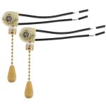 2 pcs interrupteur � tirette, interrupteur � tirette de ventilateur, mur lampe tirer interrupteur, pour ...