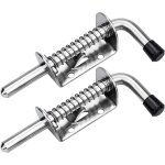 2 pcs loquet � ressort, verrou porte de garage, loquet ressort inox, loquet ressort robuste, verrou de ...