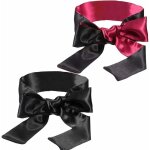 2 pcs masque pour les yeux masque de sommeil 150cm (noir, rouge et noir) fei yu