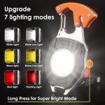 2 pcs mini lampe de poche led, lampe de travail portable 800 lumens, lampe de poche � allumage led, 7 ...
