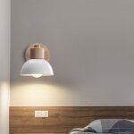 Applique murale r�tro e27 int�rieur lampe murale fer forg� bois luminaire murale blanc chambre salon ...