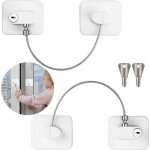 2 pcs securite fenetre enfant, entrebailleur fenetre pvc sans percer serrure forte adhsive cable bloc ...