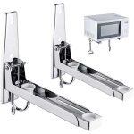 2 pcs supports micro - ondes en acier inoxydable avec crochets support mural �tag�re pour micro - ondes ...