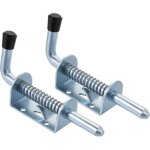 2 pcs verrou de porte, serrure de porte abri de jardin, galvanis�, boulon: �10 x 128 mm, poign�e en caoutchouc ...